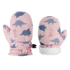 Fynnsure Toddler Mittens Baby Waterproof Snow Gloves Kids Ski Snow Gloves Cold Weather Mittens For Boys Girls Pink Dinosaur 4-6