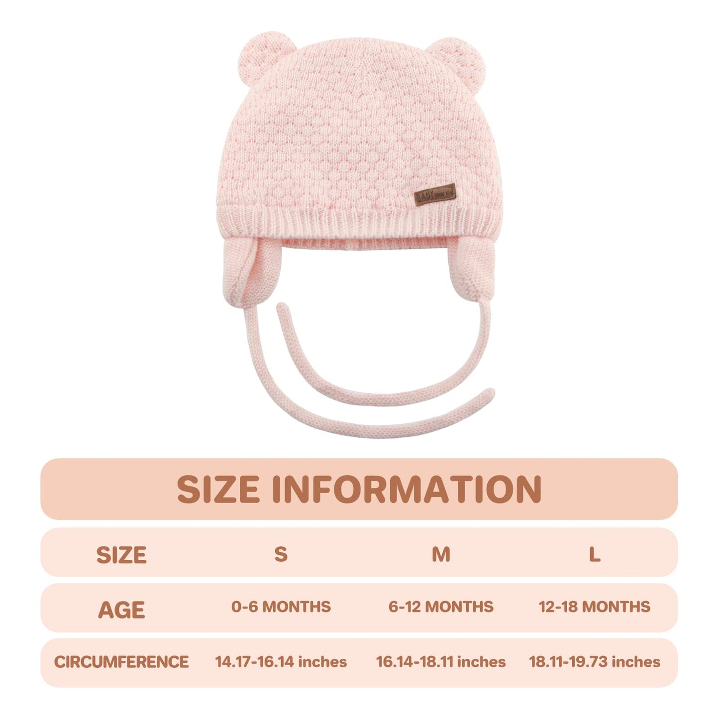 Duoyeree Kids Baby Hat Soft Warm Cable Knit Beanie Toddler Girl Fall Winter Hats