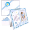 Christening Gift For Baby Boy | Cute Picture Frame | Affordable, Colorful | Holds A 3.5 X 5 Photo | Easyfront-Load Design | Blue