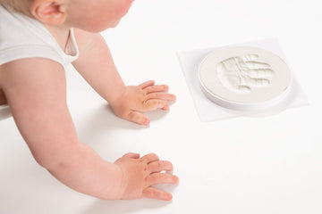 Baby Ornament Keepsake Kit (Circle & Heart) Clay Handprint And Footprint Casting For Newborn - Best New Mom Gift And Shower Gift