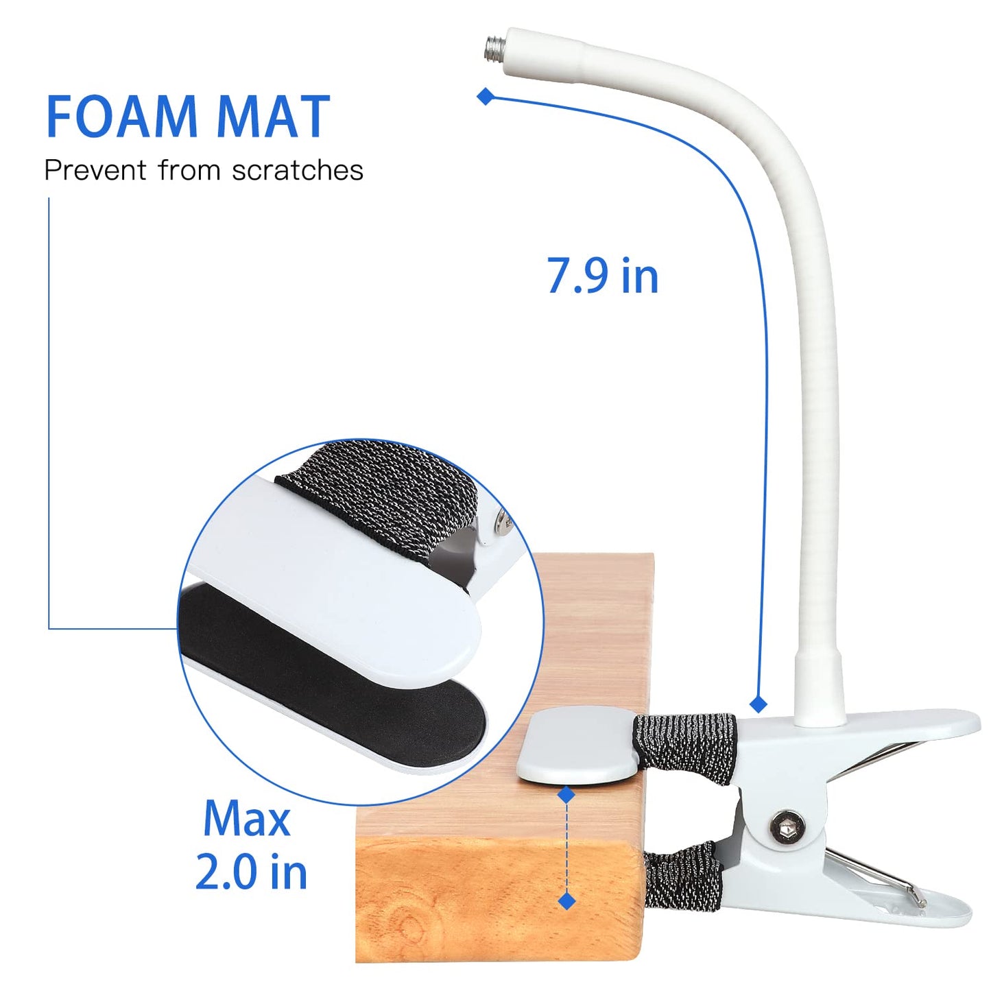 Flexible Baby Monitor Clip Camera Mount Compatible With Infant Optics Dxr-8 And Dxr-8 Pro Baby Monitor, Flexible Long Gooseneck