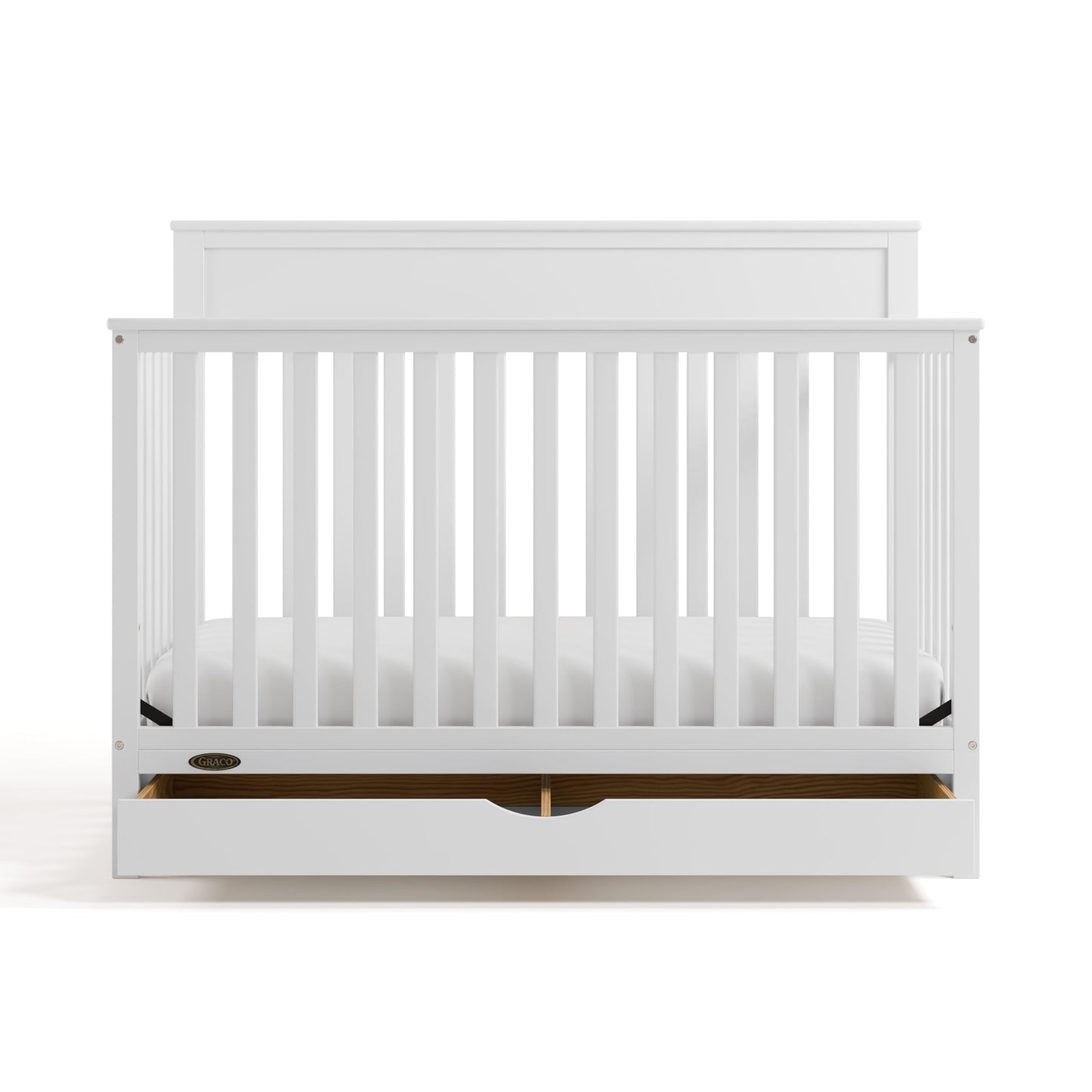 Graco Shiloh 5-In-1 Convertible Crib With Drawer - Greenguard Gold Certified Baby Crib Crafted From Wood, Converts To Toddler Be