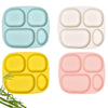 Shopwithgreen Bamboo Divided Plates For Kids Adults - Dinnerware Set For Toddlers Kids Children Baby, Toddler Dinner Plates, Bpa