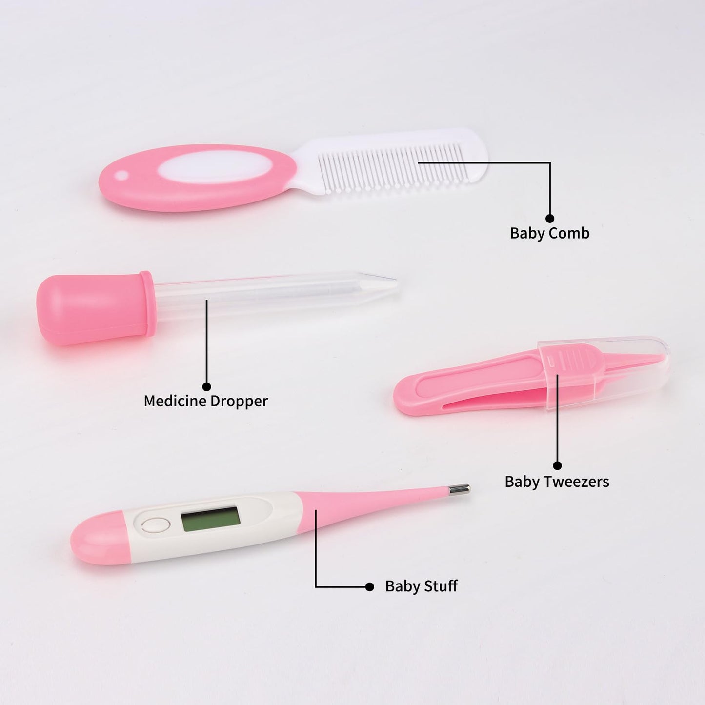 Baby Healthcare And Grooming Kit, Baby Safety Set Newborn Nursery Health Care Set With Hair Brush Scale Measuring Spoon Nail Cli