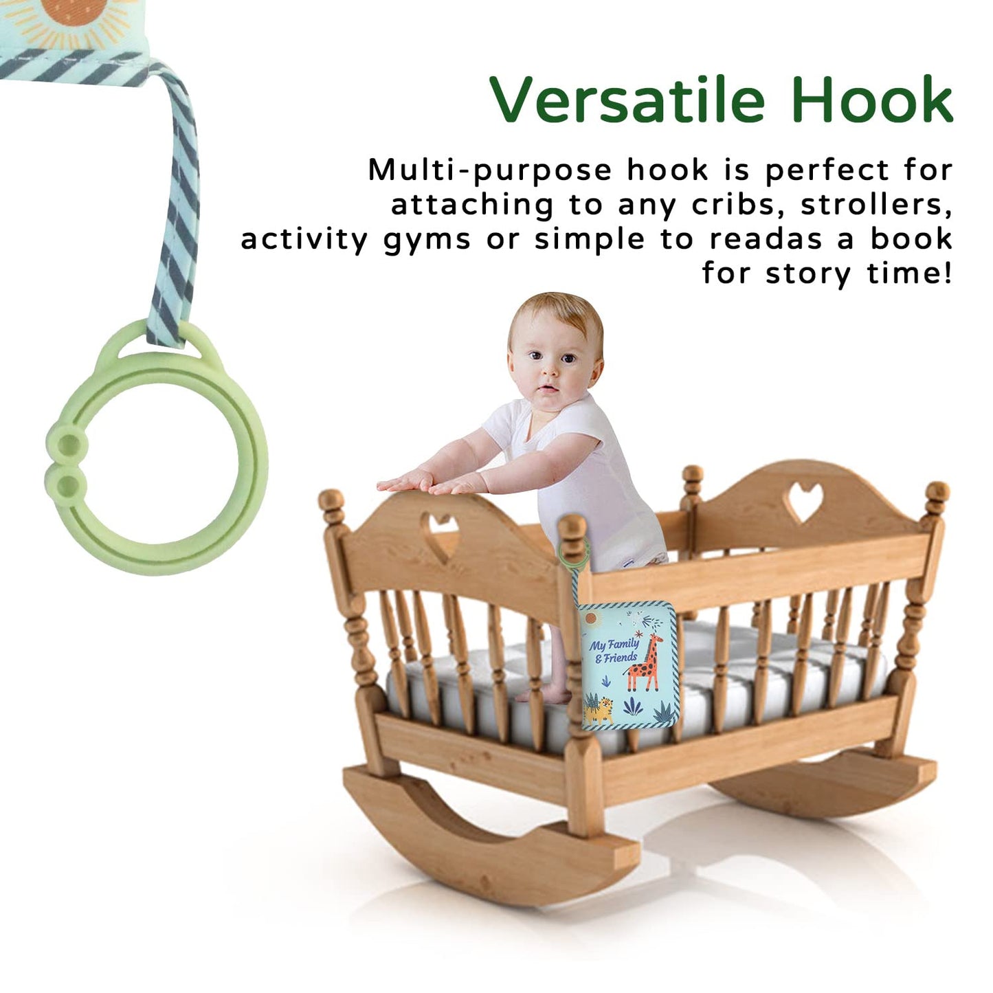 Boczif Baby Photo Album, Baby Memory Book Holds 4X6 ' Pictures, Soft Photo Cloth Book With Milestone Cards, Gift Set For Newbor