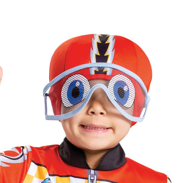 Ricky Zoom Costume For Kids, Official Ricky Zoom Jumpsuit With Soft Helmet, Classic Toddler Size Large (4-6) Multicolored