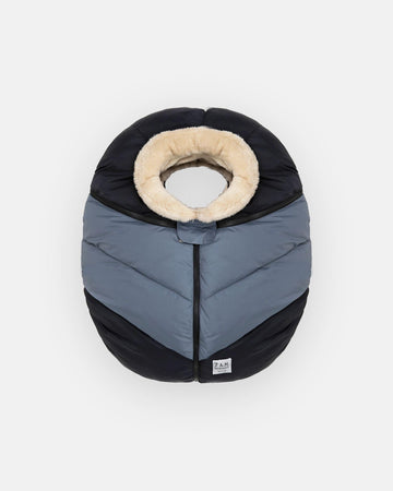 7Am Infant Car Seat Cover - Winter Puffy Cover With Center Zipper For Baby Boys & Girls, Lightweight, Windproof & Water-Repllent