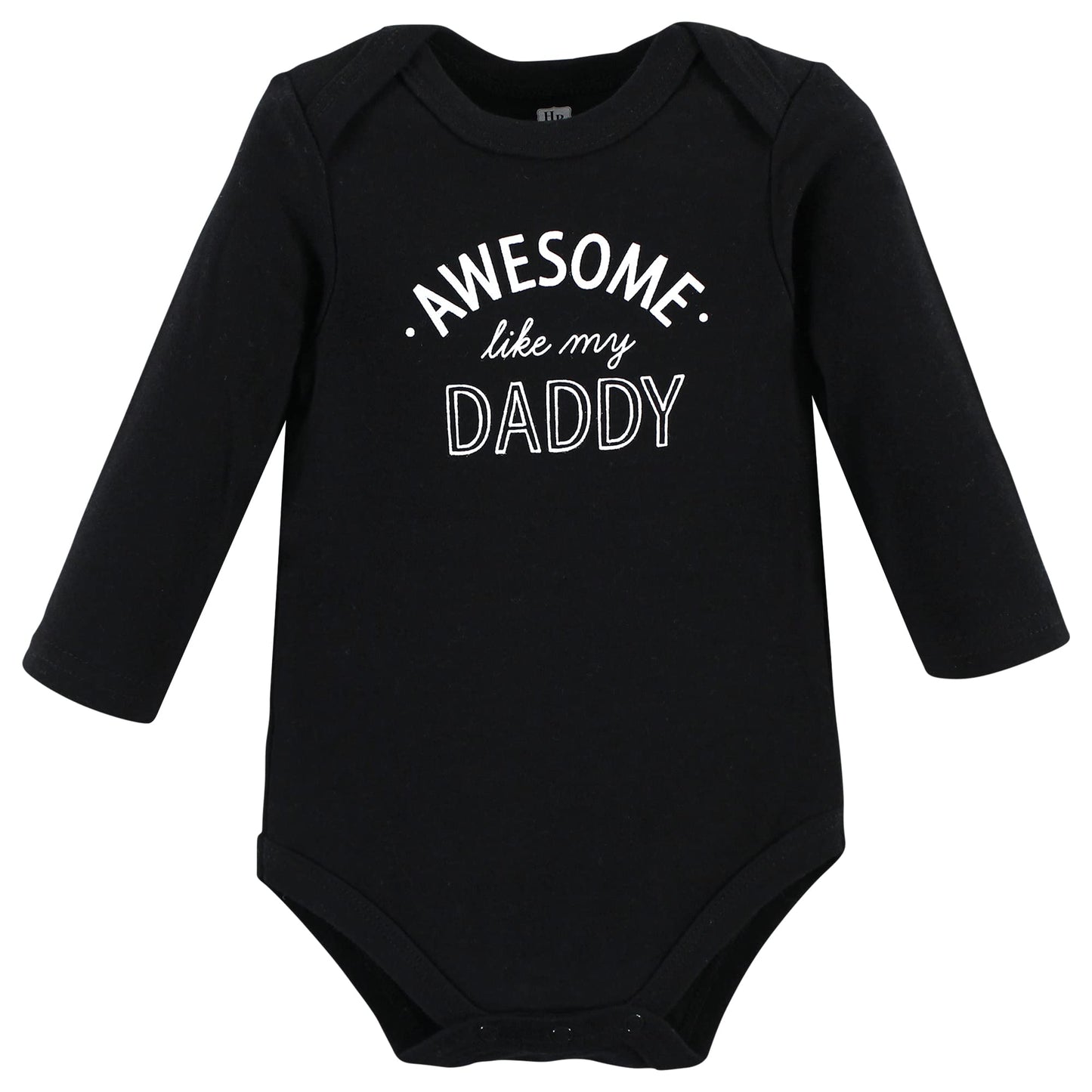 Hudson Baby Unisex Baby Cotton Long-Sleeve Bodysuits Mom Dad Moon Back, 9-12 Months
