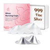 Original 999 Pure Silver Nursing Cups With Silicone Pads, Nipple Shields For Nursing Newborn Essentials, Silver Nipple Covers Fo