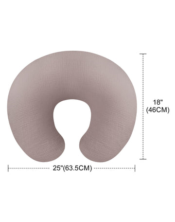 Nursing Pillow Covers, Muslin Nursing Cover For Breastfeeding Pillows, Comfortable For Baby Girls And Boys (Shadow)