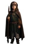 Homelex Brown Renaissance Costume For Boys - Kids Medieval Cloak With Hood Halloween Ranger Wizard Elven Hooded Cape Robe