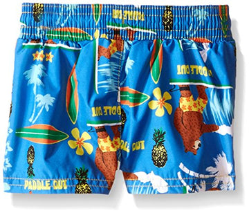 Candlesticks Baby Boys' Bear Rash Guard Set, Brown/Blue/Multi, 18 Months