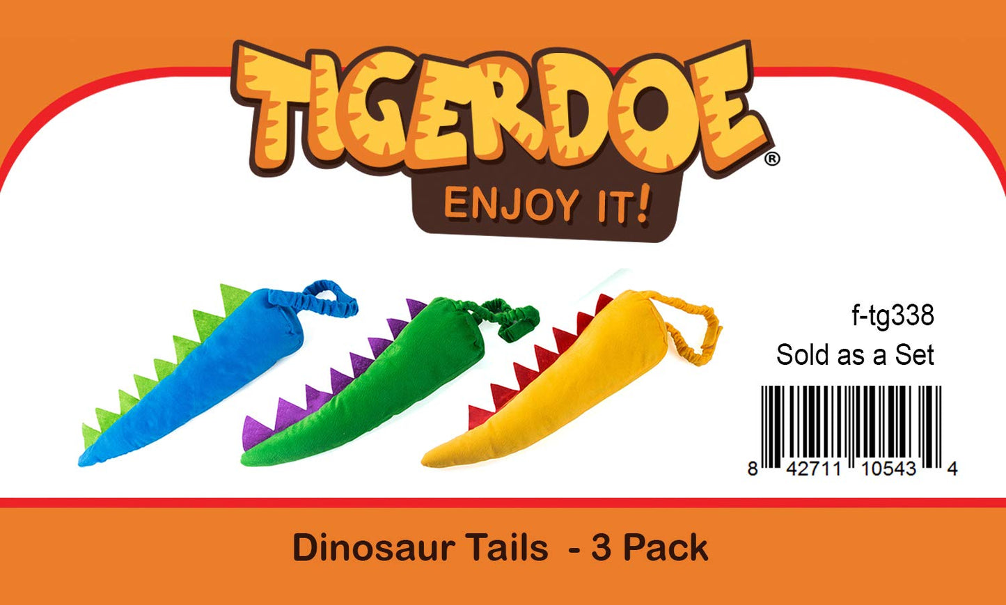 Tigerdoe Dragon Tails - Dinosaur Costume - Dragon Tail Theme Party - Dress Up - Animal Tails (Blue, Green & Yellow Tail)