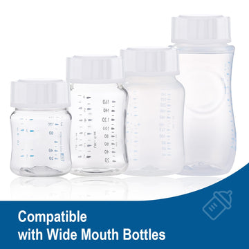 Bulgilia (8 Pcs) Travel Bottle Caps Compatible With Avent Baby Bottles, Bottle Lids Replacement & Storage, White