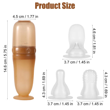 Baby Food Bottle, 3-In-1 Silicone Food Dispensing Squeeze Feeder Multifunctional Baby Milk Bottle Weaning Bottles With Dispensin