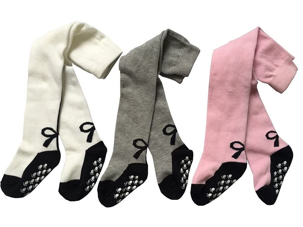 Baby Girls Tights Stockings Non-skid Toddler Leggings Pants by Toptim (12-24M) 3 pack