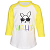 Unique Baby Unisex Raglan Hip Hop Easter Bunny Shirt (5T) Gray