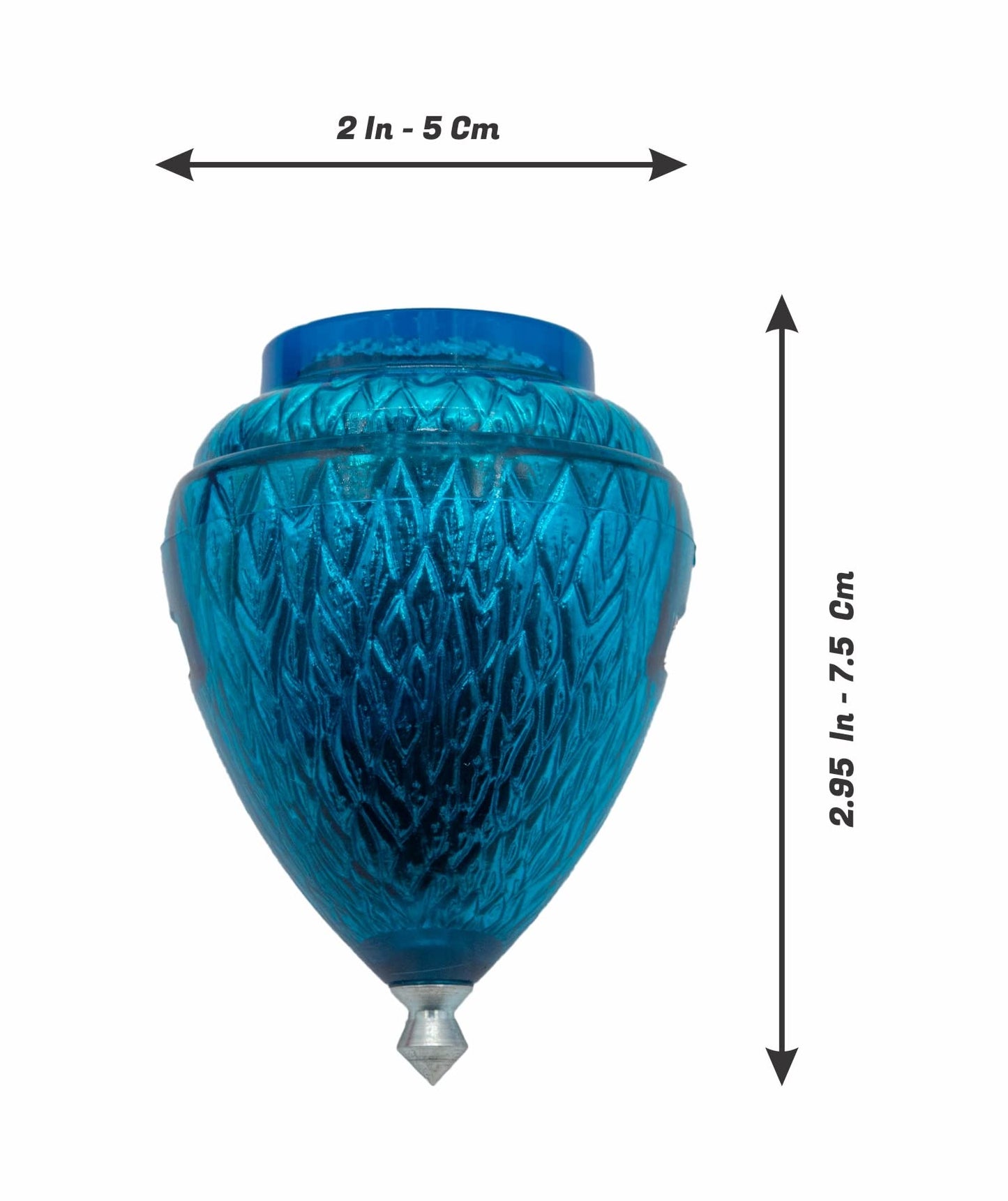 Spinning Top Trompo - 2 Pack Carved Spinning Tops - Sturdy Steel Point For Enhanced Stability - Ideal For Beginners And Intermed