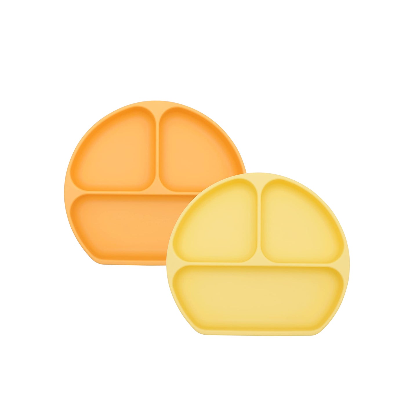 Bumkins Toddler and Baby Suction Plate, Silicone Divided Grip Dish for Babies and Kids, Baby Led Weaning, Children Supplies, Non