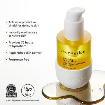 Evereden Protecting Baby Massage Oil, 4 Oz. | Baby Oil For Newborn | Clean And Gentle Baby Care | Non-Toxic And Fragrance Free |