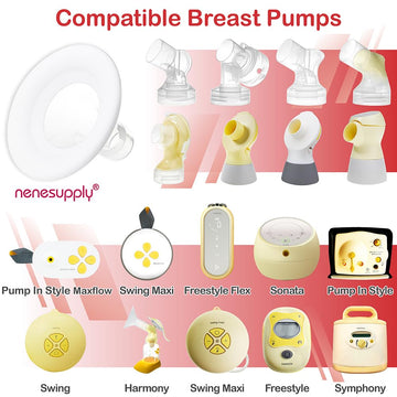 Nenesupply 19Mm Soft Flange Compatible With Medela Breast Pump Parts Replace 19Mm Flange For Medela Accessories Compatible With