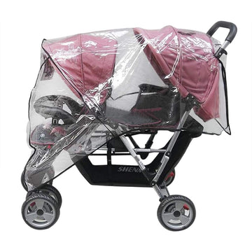 Universal Stroller Rain Cover For Pushchair Pram Rainproof Dustproof Windproof Rain Cover With Canopy And Zipper Door Easy Baby