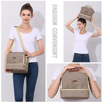 Breast Pump Bag Cooler Compartment For Breast Pump - Cooler And Moistureproof Bag Double Layer For Mother Breast Milk Pump Lunch