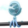 Portable Stroller Fan With Mist, Rechargeable Misting Fan With Water Spray, 270 Pivot Personal Mister Fan With Flexible Tripods