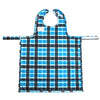 Bib-On, Full-Coverage Bib And Apron Combination For Infant, Baby, Toddler Ages 0-4. (Blue Plaid)