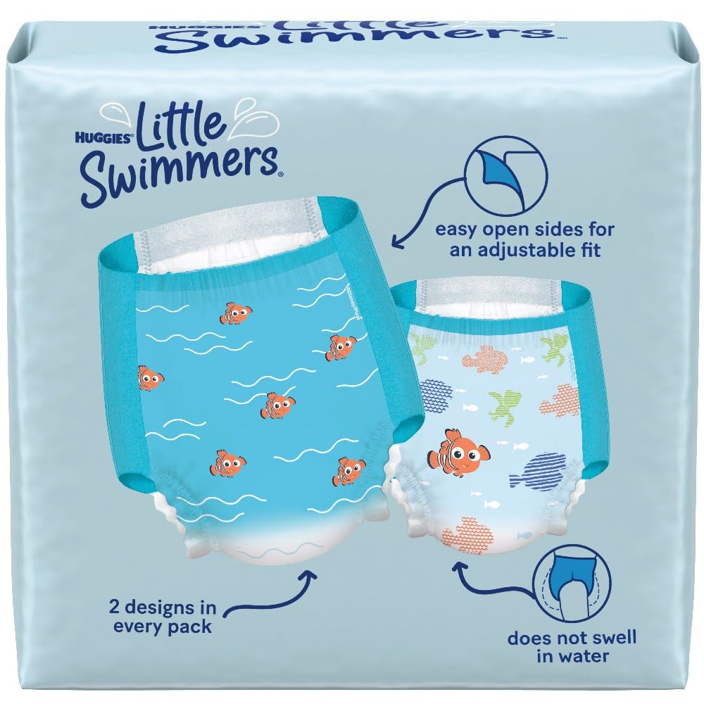 Huggies Little Swimmers Disposable Swim Diapers, Size 3 (16-26 Lbs), 20 Ct