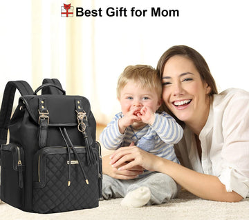 Terzini Bear Diaper Bag Backpack, Diaper Bags For Baby Boy Girl With Usb Charging Port,Changing Mat,Stroller Hooks (Black)