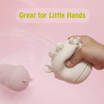 Ginbear Silicone Baby Bath Toys, Mold Free Squirty Bath Toy for Toddlers, Preschool Bath Toys for Infants, Non-Toxic Bathtub Toy