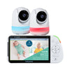 Babysense 5.5    1080P Full Hd Split-Screen Baby Monitor, Video Baby Monitor With 2 Cameras And Audio, 6-Color Rgb Night Light,
