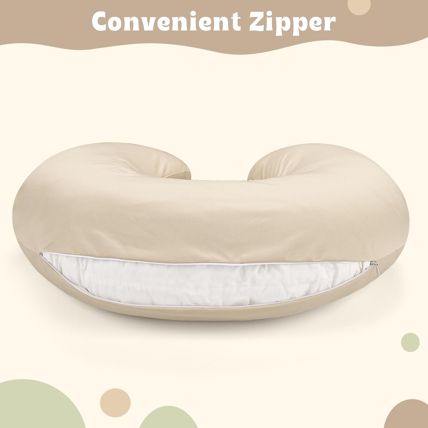 Hooyax Baby Waterproof Nursing Cover, Stretchy Nursing Covers For Breastfeeding, Adorable Infant Feeding Pillow Slipcover For Ba