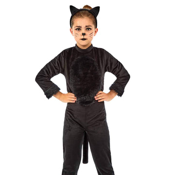 Fun Shack Black Cat Costume For Girls, Black Cat Costume Girls, Black Cat Kids Costume Girls, Black Cat Halloween Costume