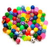 KISEER 100 Pieces Assorted Colorful Bouncy Balls Bulk Mixed Pattern High Bouncing Balls for Kids Party Favors, Prizes, Birthdays