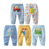 Monvecle Baby Boy 5Pcs Pack Newborn To Toddler Cotton Long Cartoon Pants Gift Set 24M