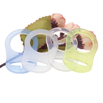 4Pcs Pacifier Adapter Rings Silicone Rings For Pacifier Clip Button Soother Dummy Pacifiers Holder Paci Clips Newborn Gift For B