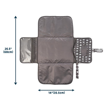 Tiny Twinkle Portable Diaper Changing Pad, Foldable Waterproof Baby Change Pad For Newborn Girl & Boy With Smart Wipes Pocket (L