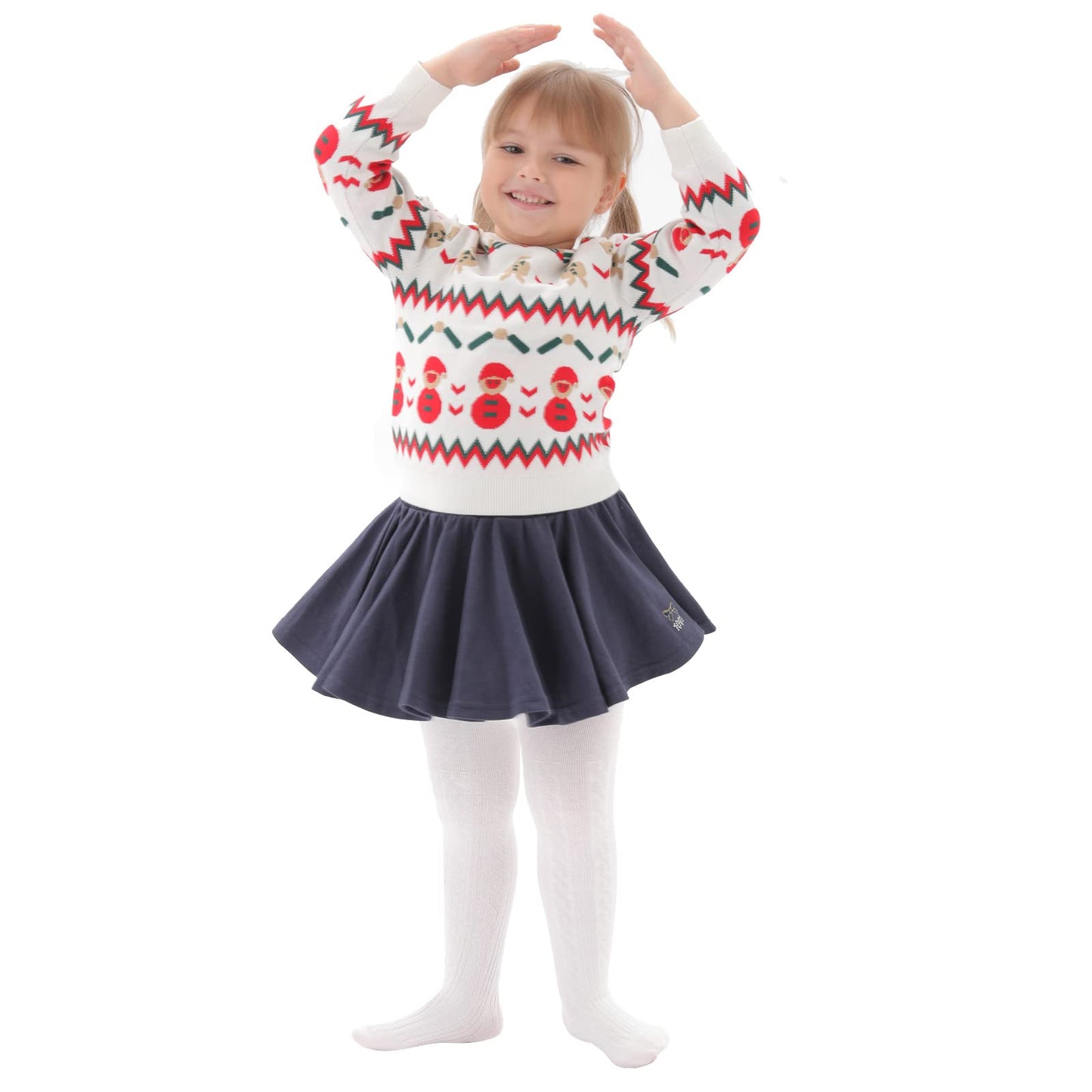 Baby Tights 3-6 Months Girl Seamless Cable Knit Leggings Cotton Stockings Pantyhose For Infant Toddler 3 Pack (White, Xs)