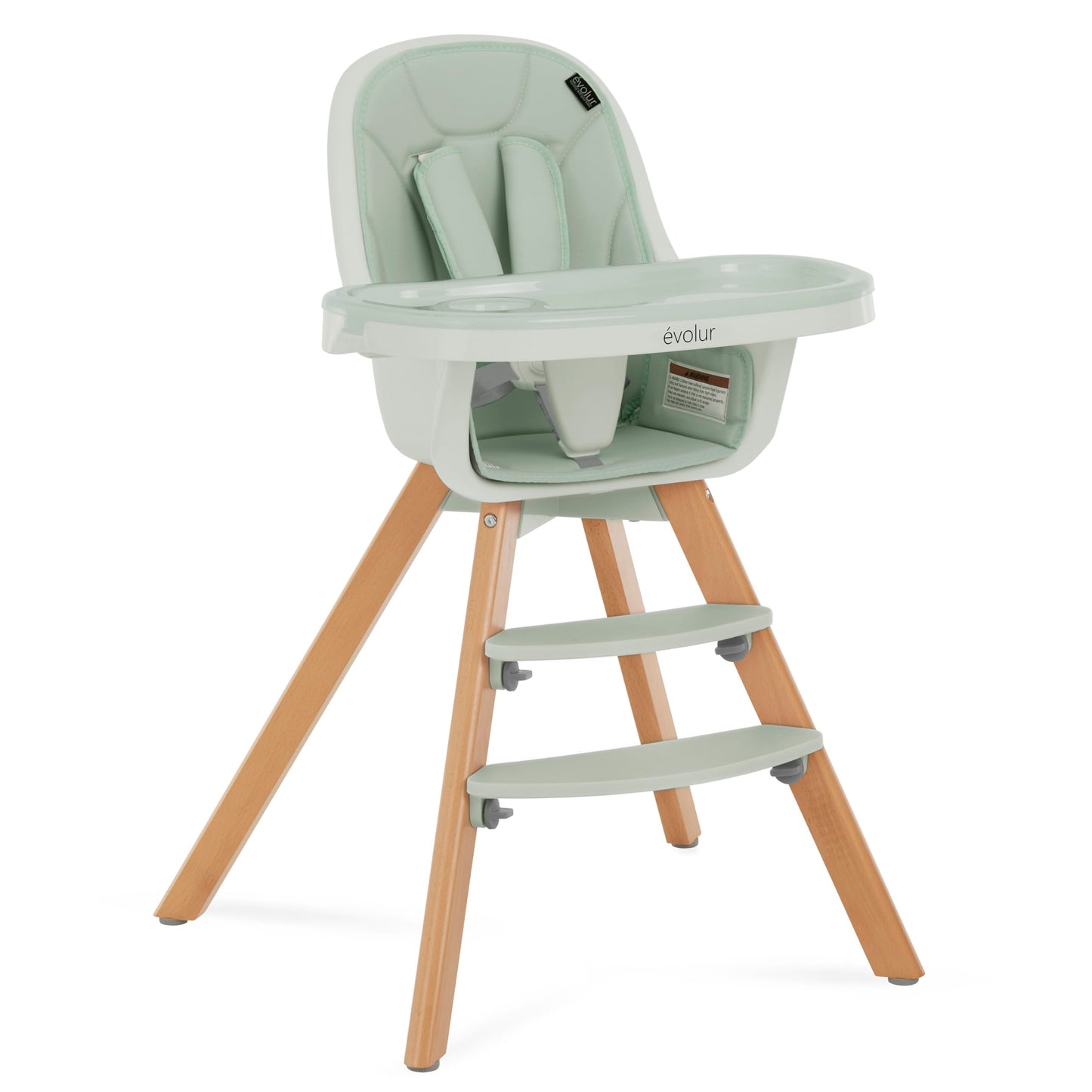Evolur Zoodle 2 in 1 Convertible Baby High Chair in Sage Green