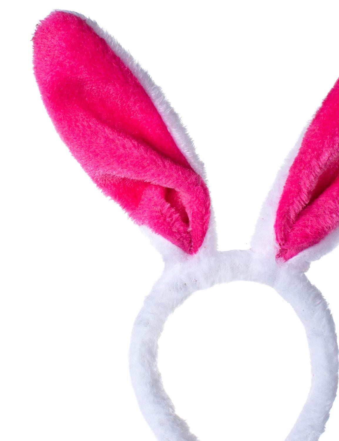Cute Soft Touch Bunny Ears Headband Christmas Rabbit Ears Headband Gift For Children Kids Girls (Rose Red)