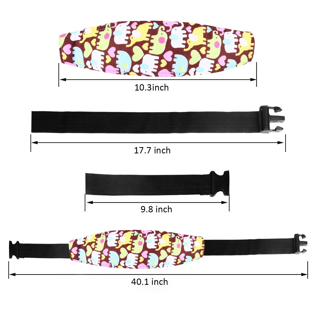 2 Packs Toddler Car Seat Neck Relief And Head Support, Pillow Support Head Band Easy Installation On Most Convertible Seats And