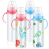 4 Pcs Trelaco Sublimation Baby Bottle Sublimation Blank Sippy Cups With Handle 8 Oz Blank Kids Stainless Steel Insulated Tumbler