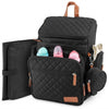 DELMAR BABY Large Diaper Bag Backpack for Mom & Dad | Unisex Baby Travel Bag | 15 Pockets | Changing Pad | Stroller Straps | Sty