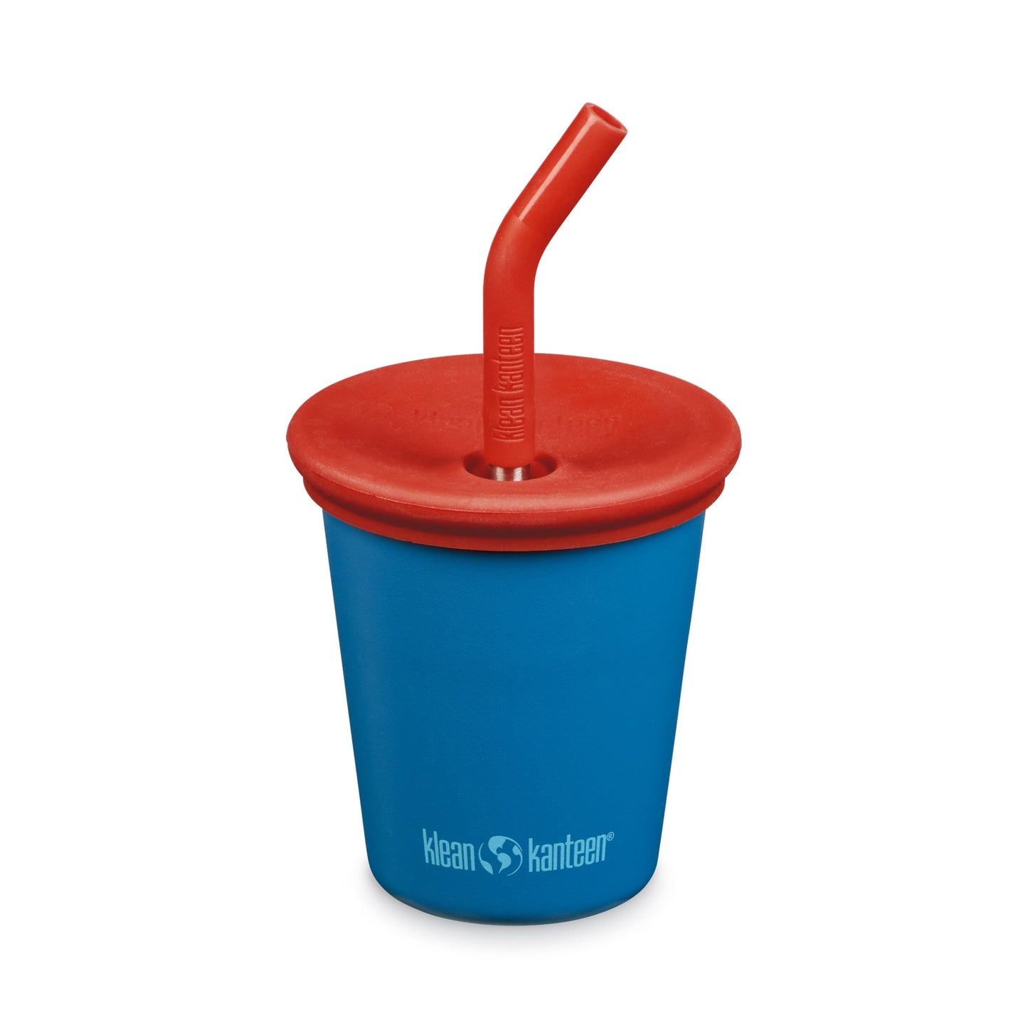 Klean Kanteen 10oz Kids Cup with Straw Lid - Mykonos Blue