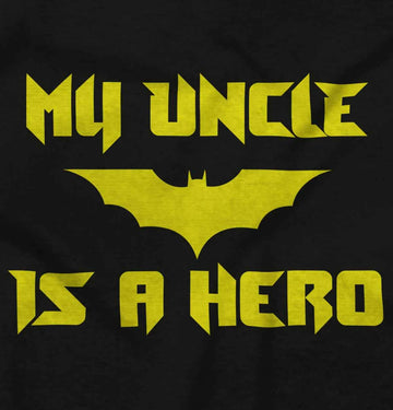 Brisco Brands My Uncle Is A Hero Superhero Bat Baby Romper Boys Or Girls