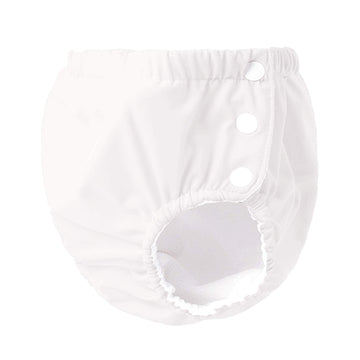 Durio Reusable Swim Diapers Washable Baby Swim Diaper Unisex Infant Toddler Swimming Diapers B White & White 3-6 Months