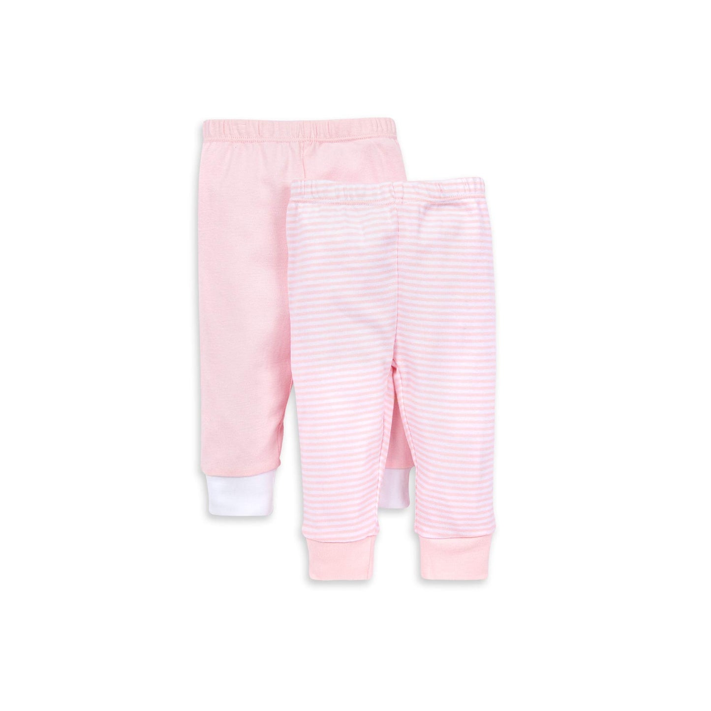 Burts Bees Baby unisex baby Pants, of 2 Lightweight Knit Infant Bottoms, 100% Organic Cotton and Toddler Layette Set, Blossom S