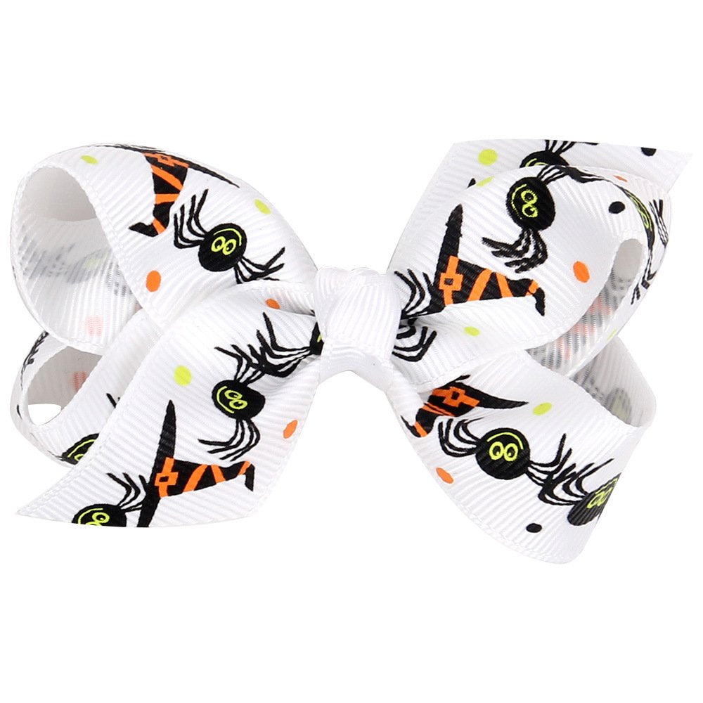 Love Sweety Baby Rose Halloween Headband Infant Pumpkin Hairband Bow Hair Clips (4Pc Clips-G)
